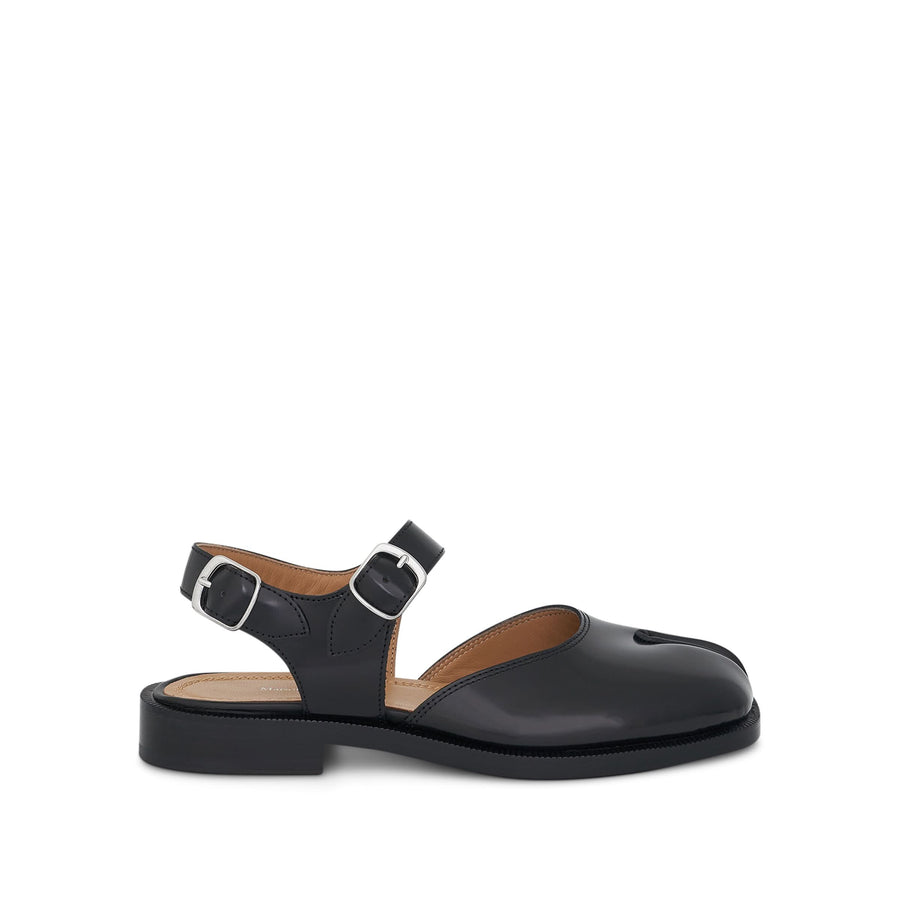 Tabi Strap Sandals in Black Side View | MAISON MARGIELA