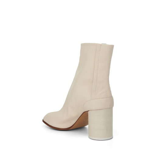 Tabi Ankle Boots 8cm Heel in White