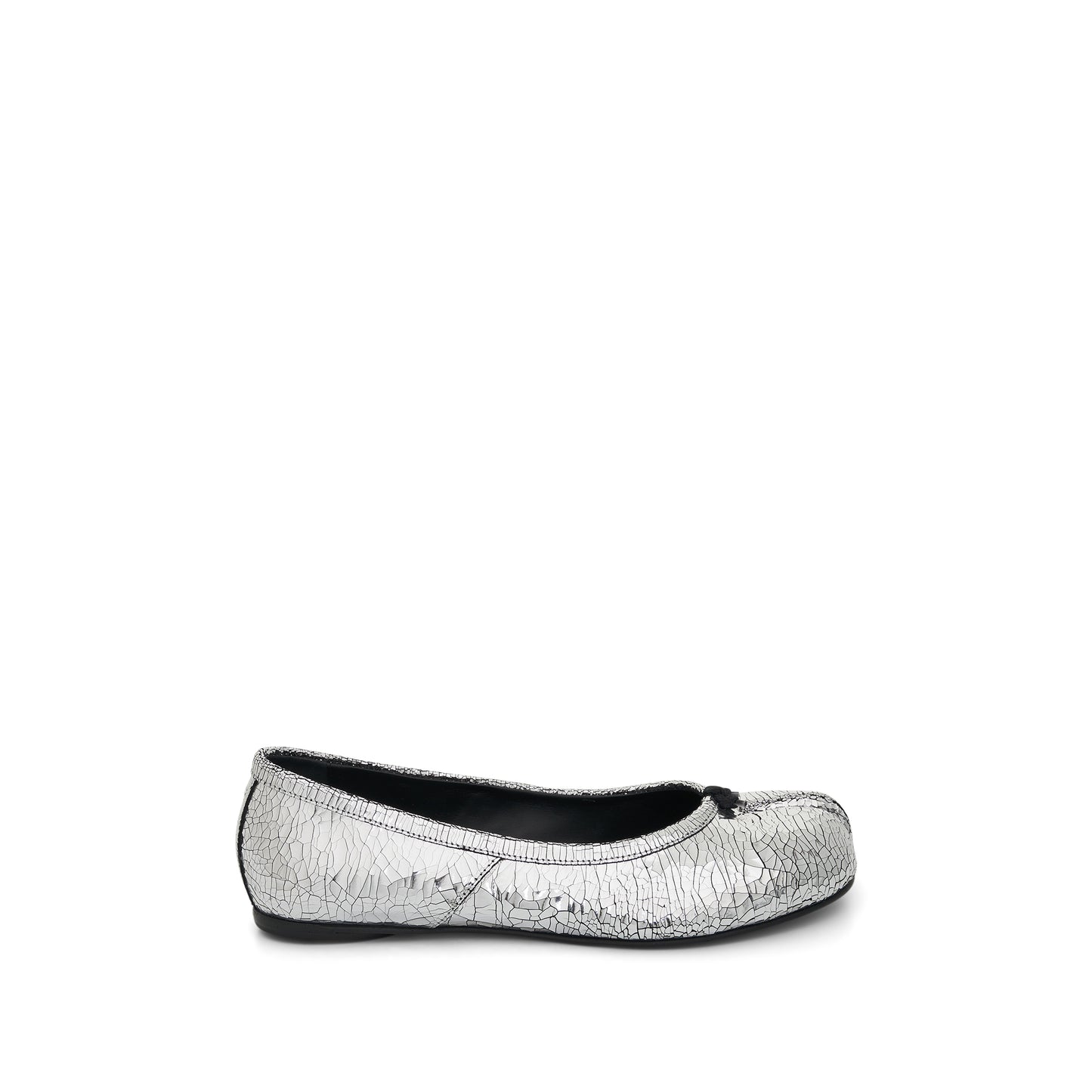 Tabi Mirror Ballerina Shoes in Silver