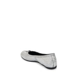 Tabi Mirror Ballerina Shoes in Silver Top View | MAISON MARGIELA