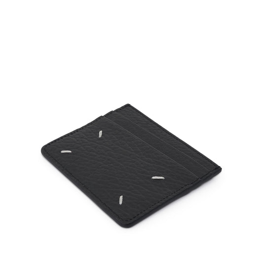 6CC Leather Card Holder in Black