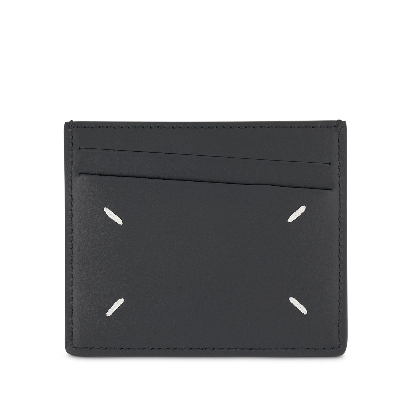 Four Stitch Logo 6CC Card Holder in Black