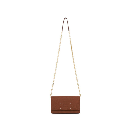 Four Stitches Chain Wallet in Toffee