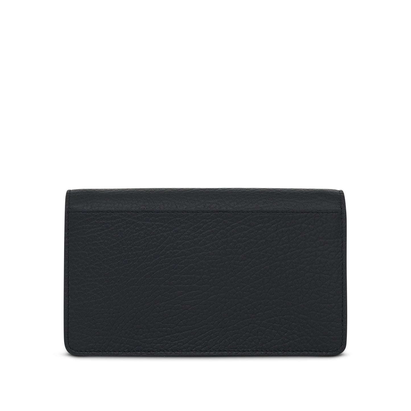 Four Stitches Chain Wallet in Black