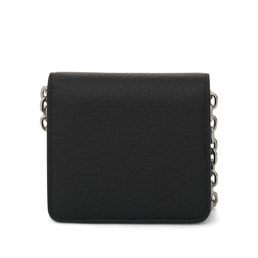 Four Stitches Chain Wallet in Black