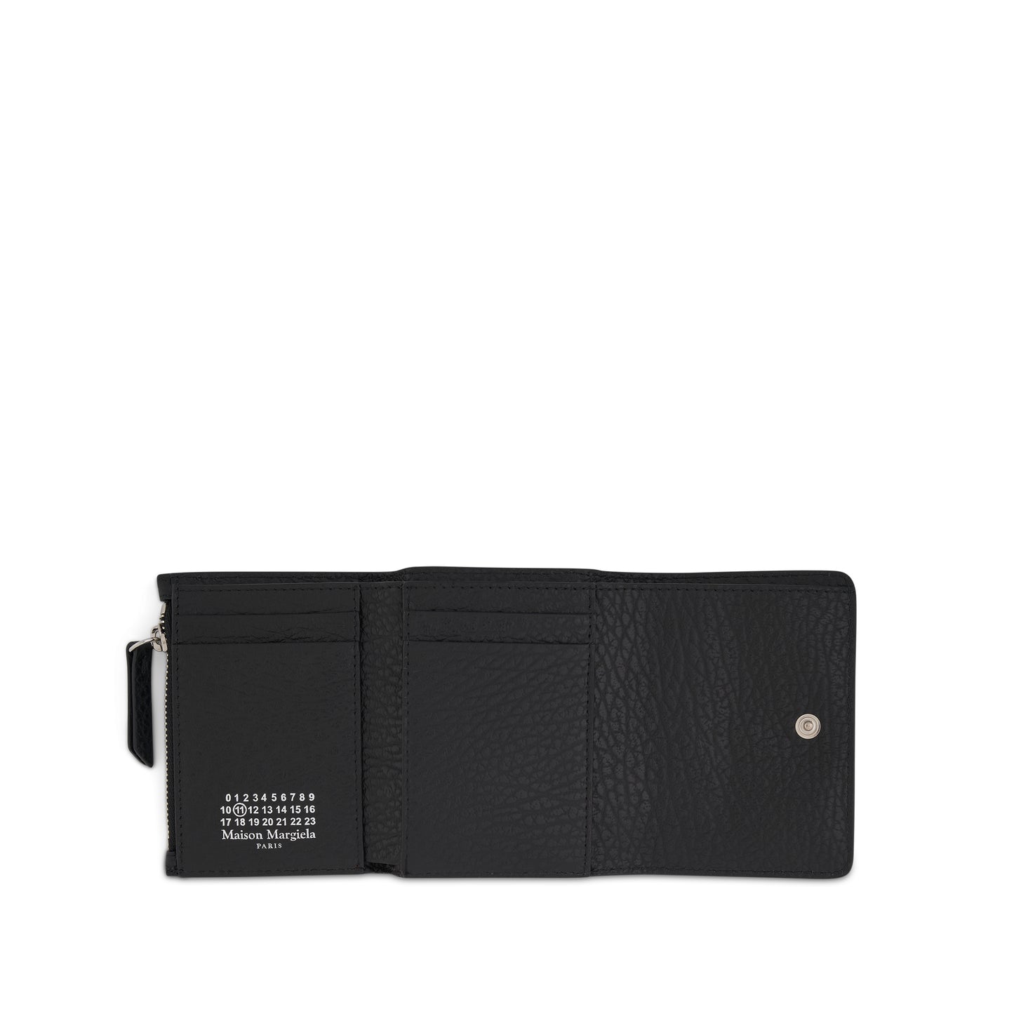 Four Stitches Tri Fold Wallet in Black