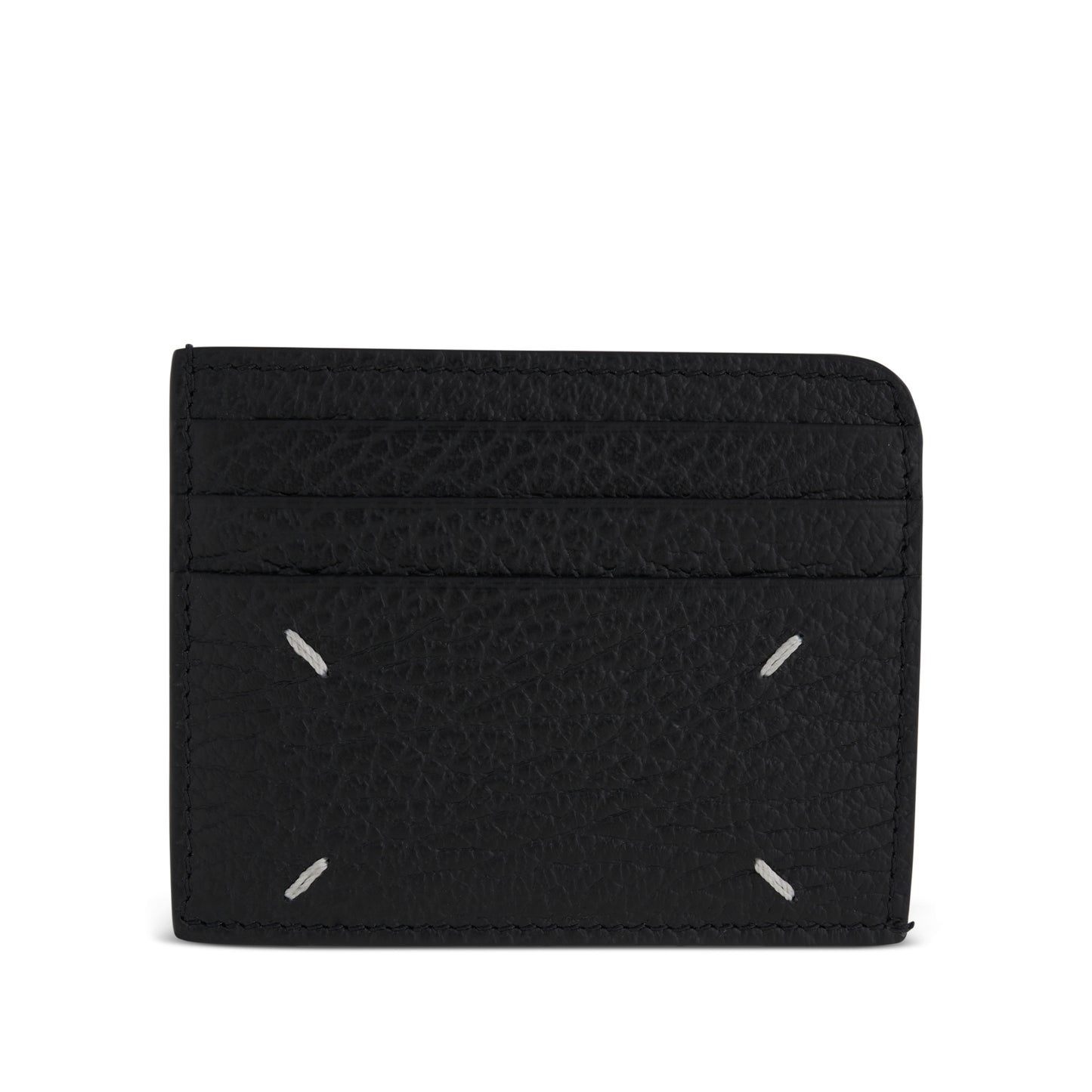 Four Stitches Card Holder in Black