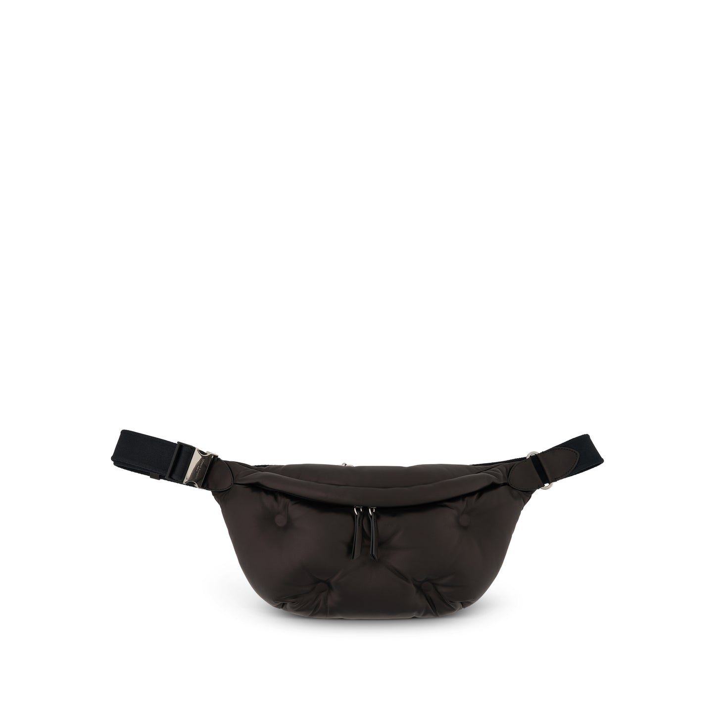 Glam Slam Leather Belt Bag in Black