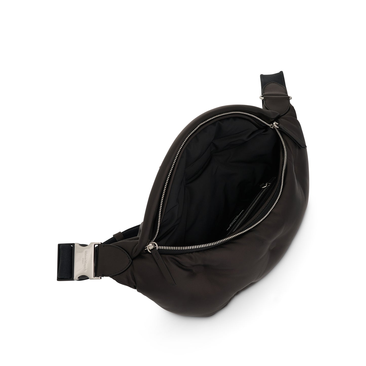 Glam Slam Leather Belt Bag in Black