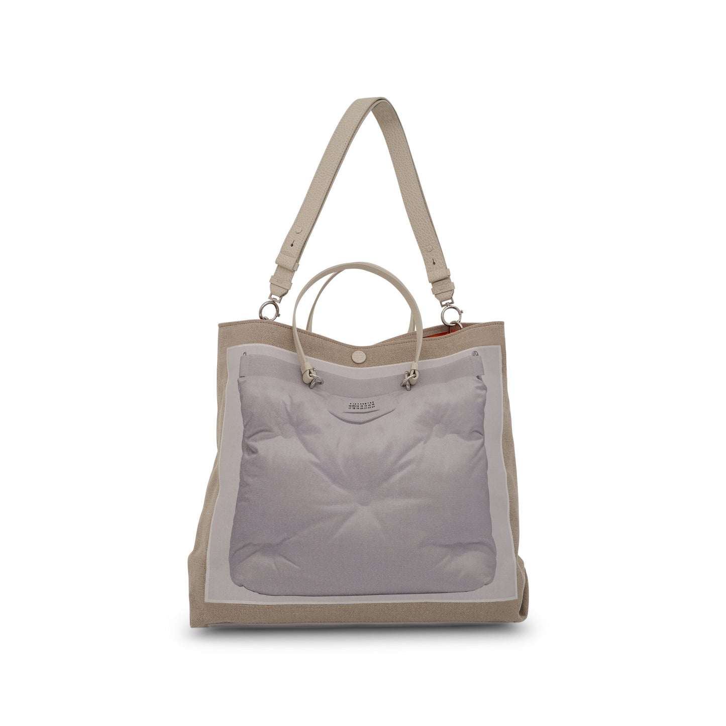 Trompe L'Oeil Glam Slam Totel Bag in Natural/Grey