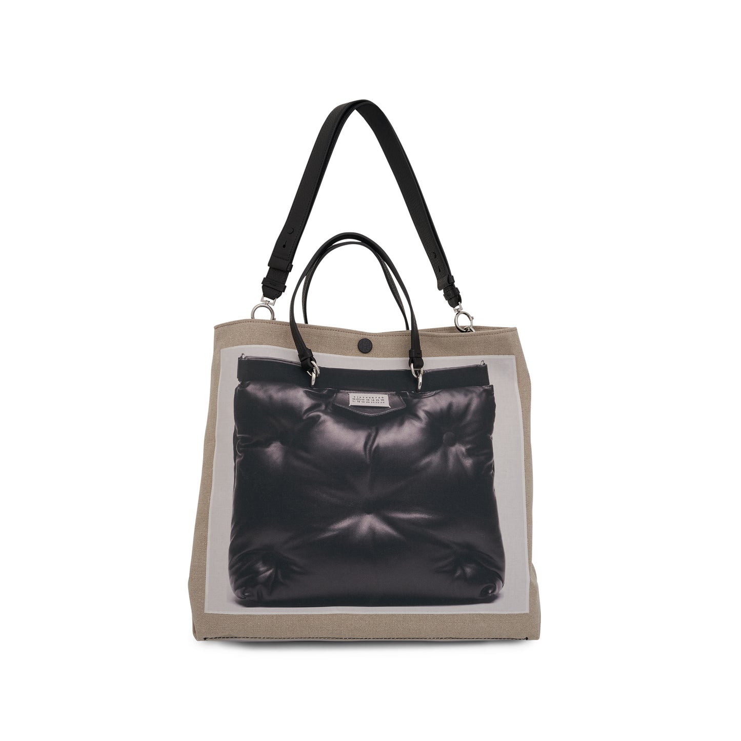 Trompe L'Oeil Glam Slam Totel Bag in Natural/Black