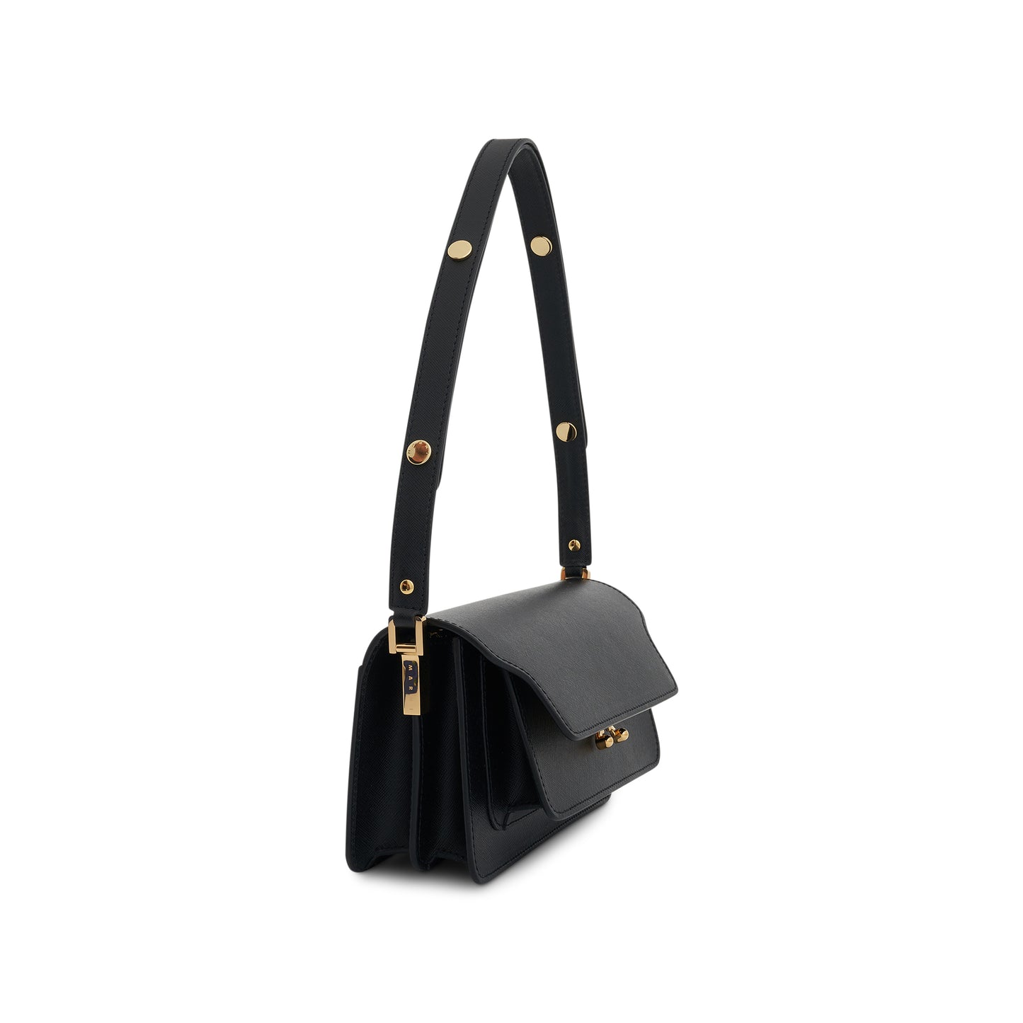 Trunk EW Saffiano Leather Bag in Black