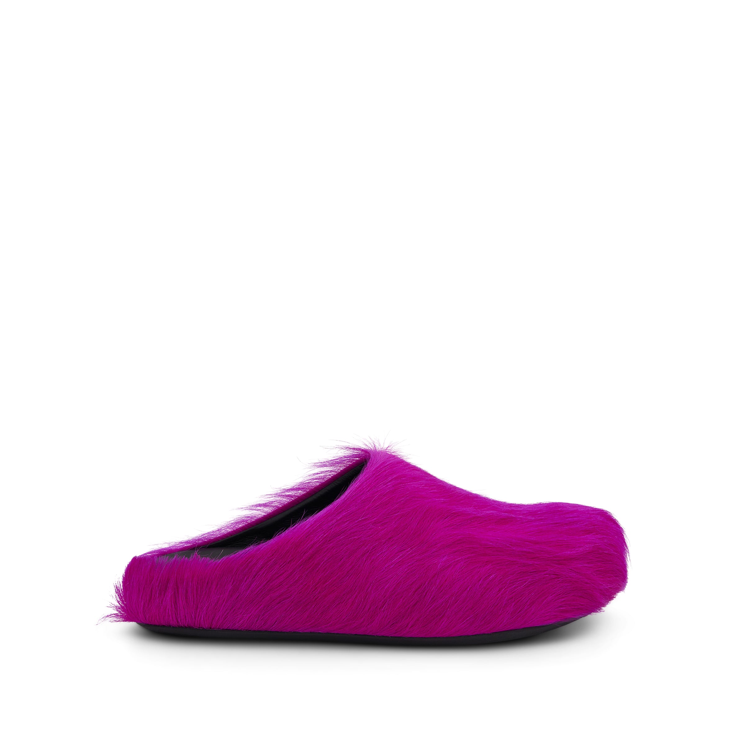 Fussbett Long Hair Calfskin Sabot in Fuchsia