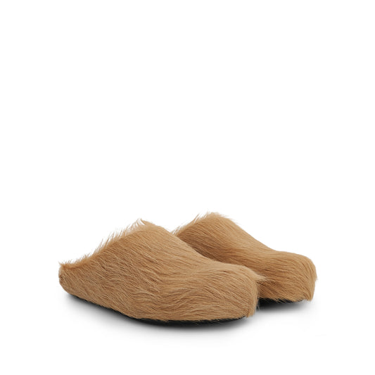 Fussbett Long Hair Calfskin Sabot in Soft Beige