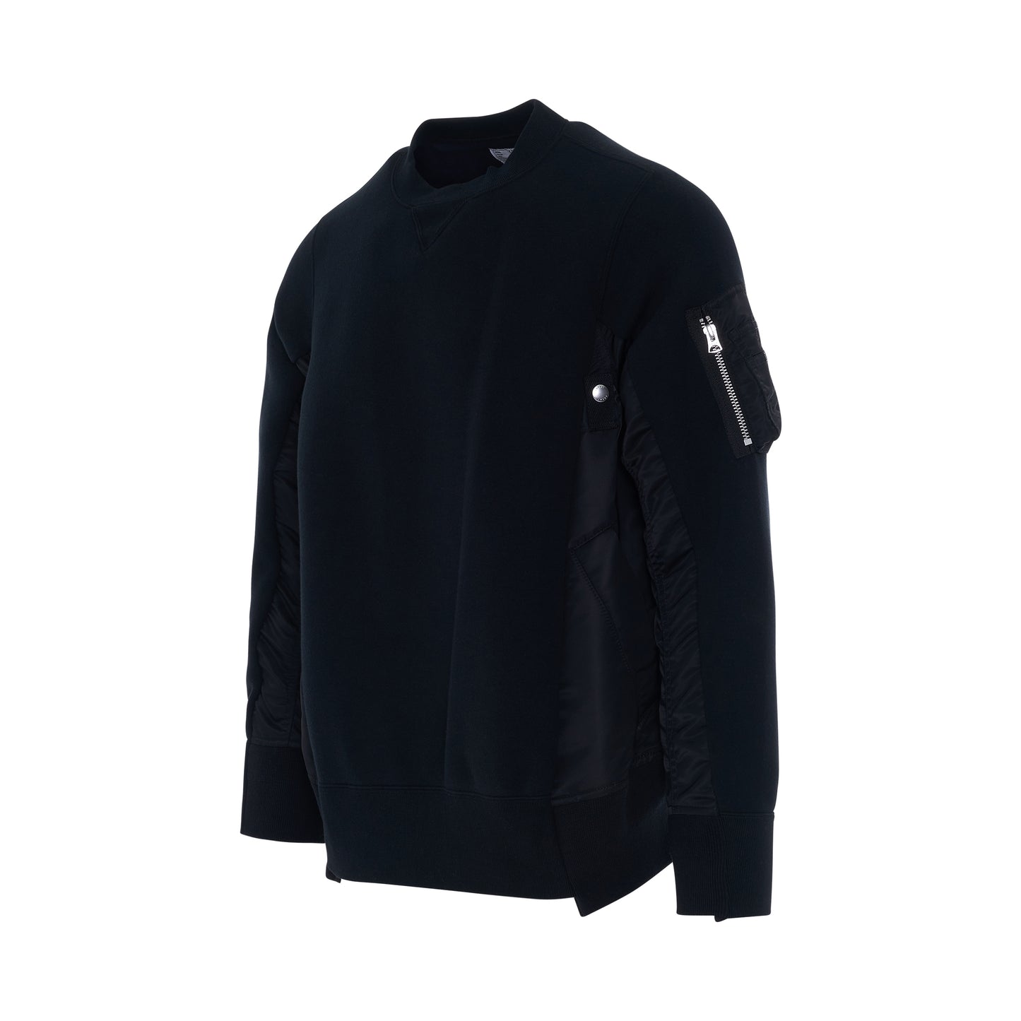 Sponge Sweat & MA-1 Pullover in Black