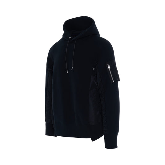 Sponge Sweat & MA-1 Classic Hoodie in Black