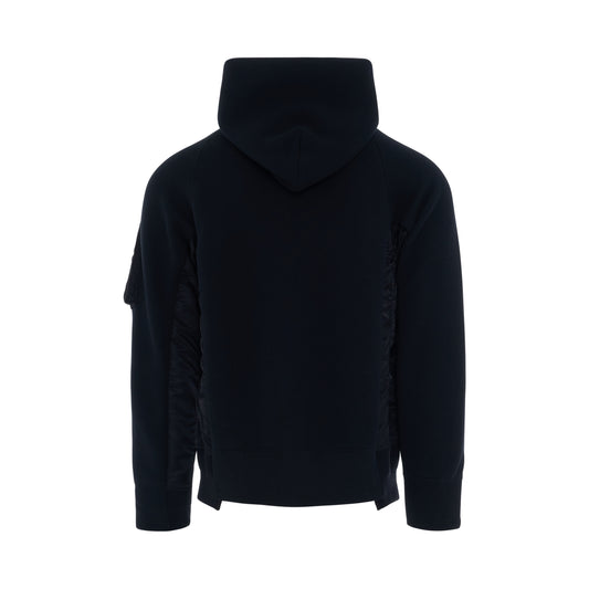 Sponge Sweat & MA-1 Classic Hoodie in Black