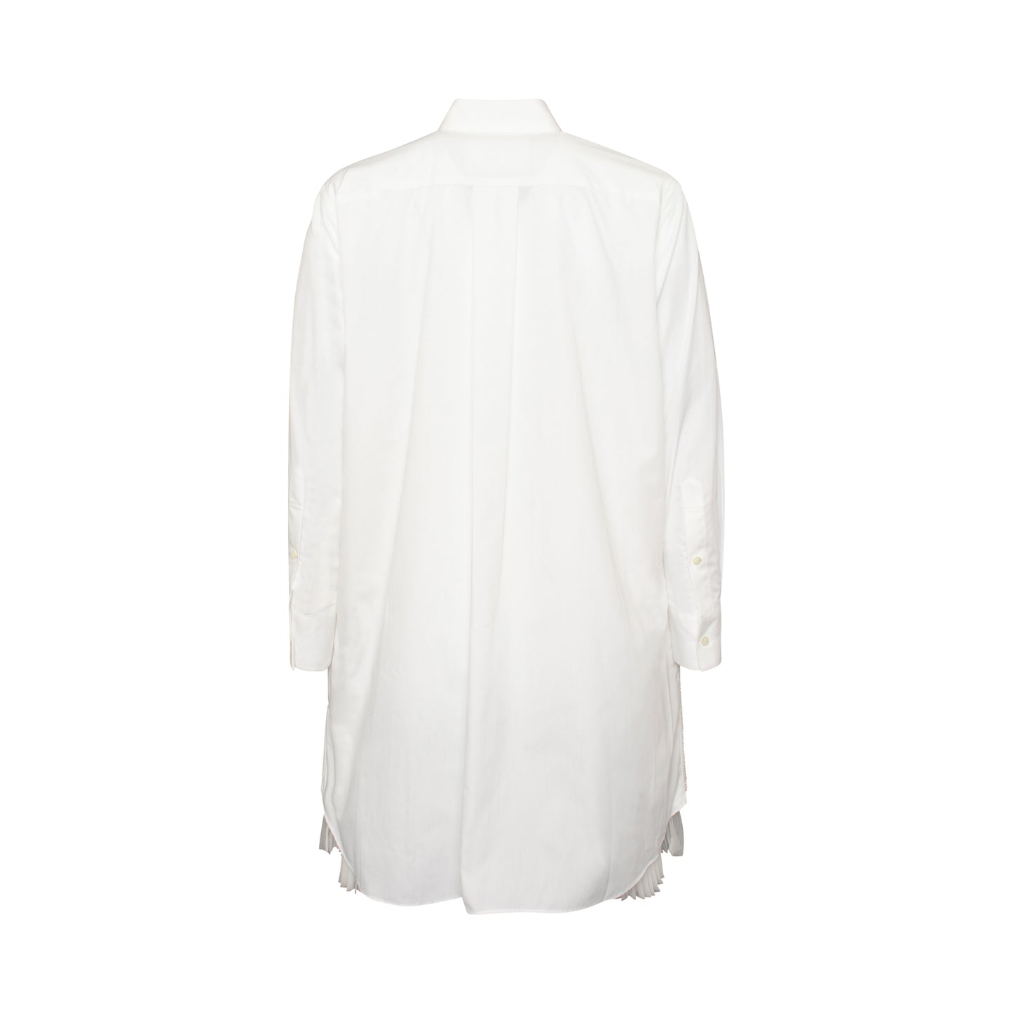 Classic Zip Shirt Dress in White