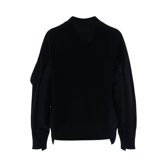 MA-1 Knit Cardigan in Black