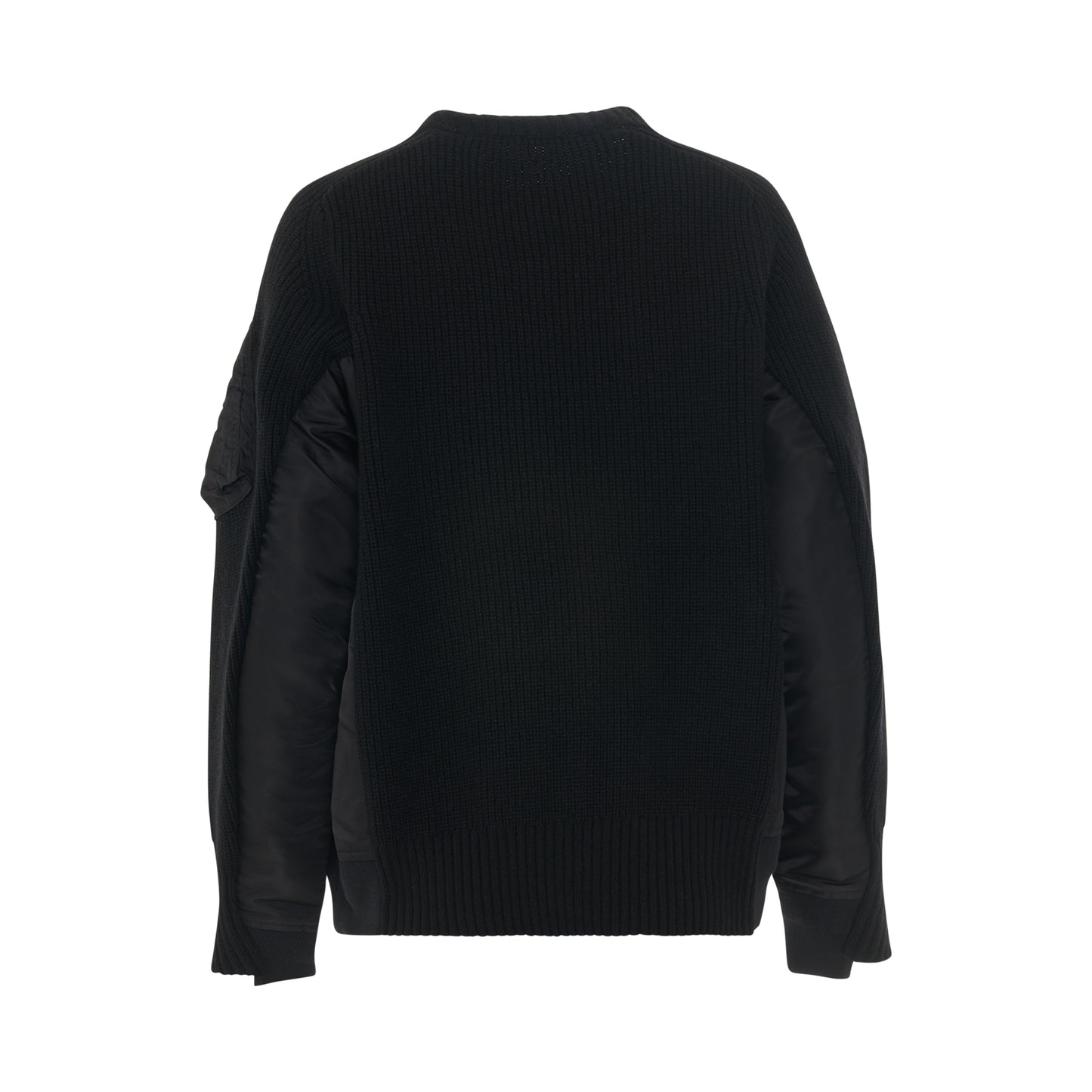 Classic Knit Mix Sweater in Black