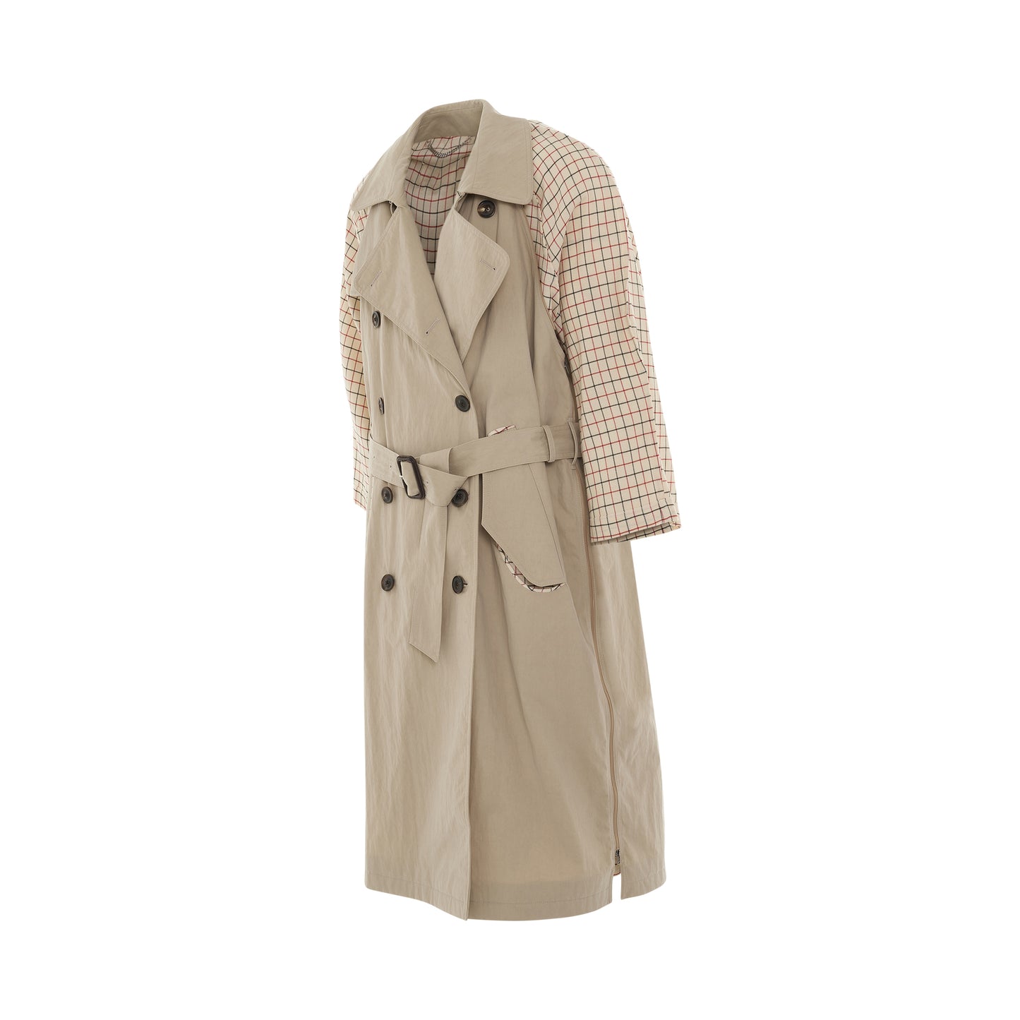 Double Breasted Trench Coat in Sand