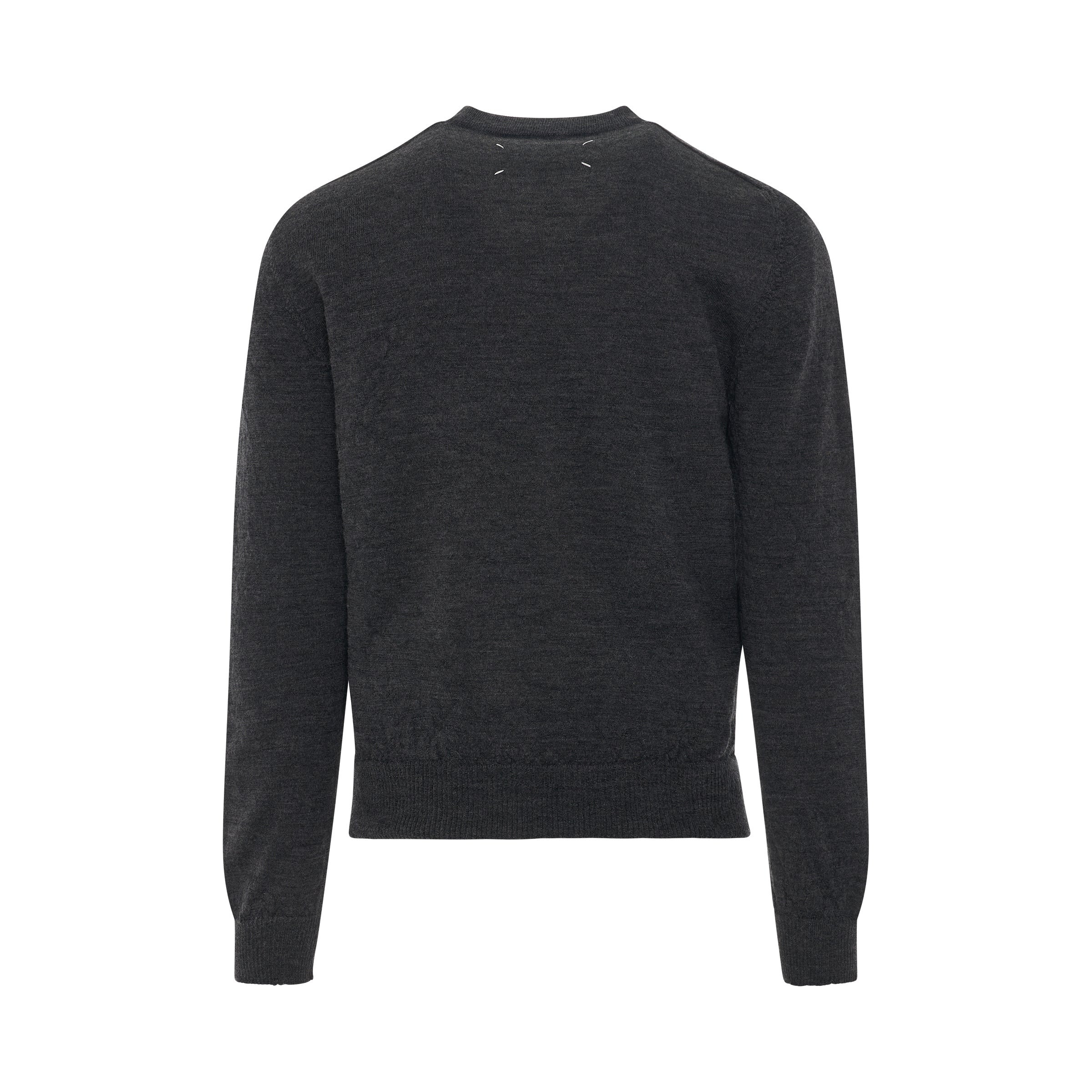 maison margiela distressed wool jumper in dark grey regular price $ 600 ...