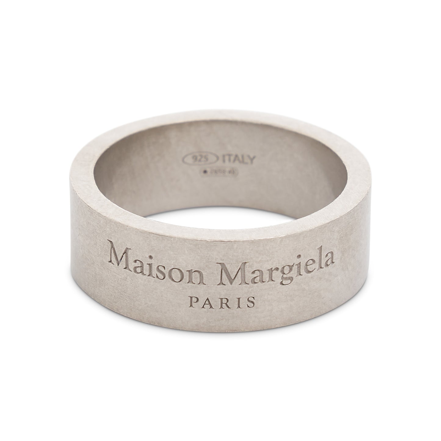 Etched Logo Ring in Silver