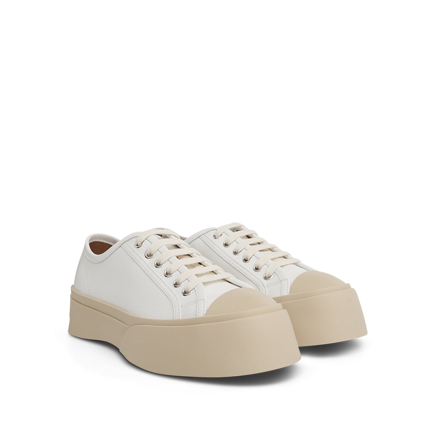 Pablo Lace Up Sneaker in Lily White
