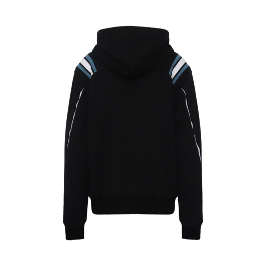 Rib XXL Hoodie in Black