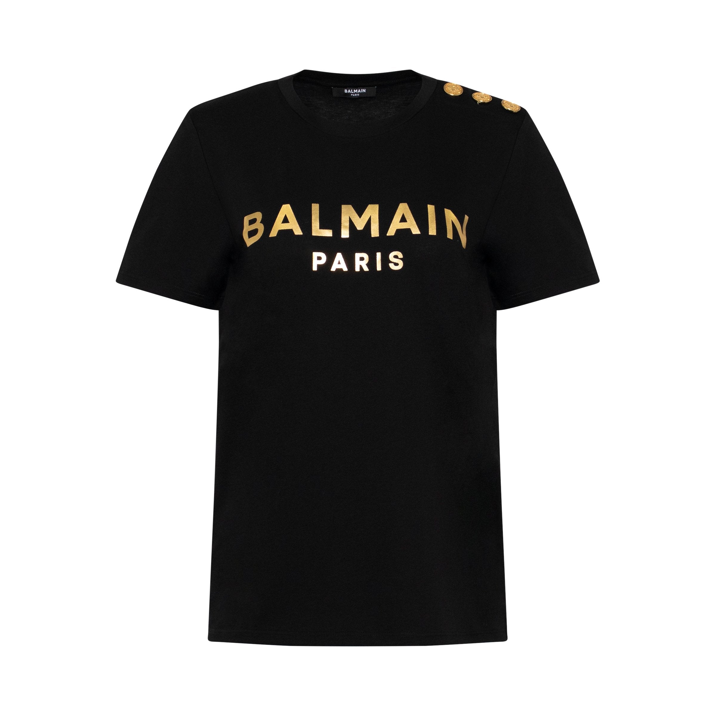 BALMAIN Logo Metallic T-Shirt | MARAIS