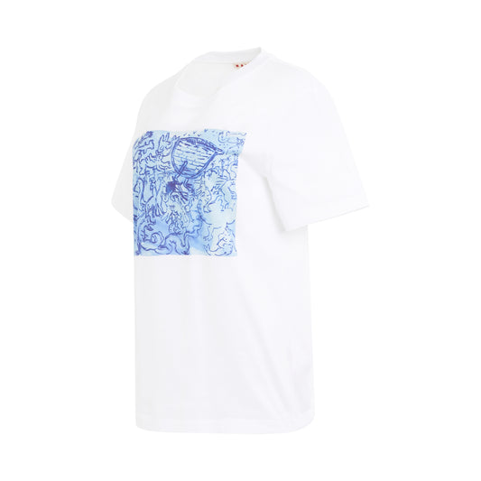 Print T-Shirt in Lily White