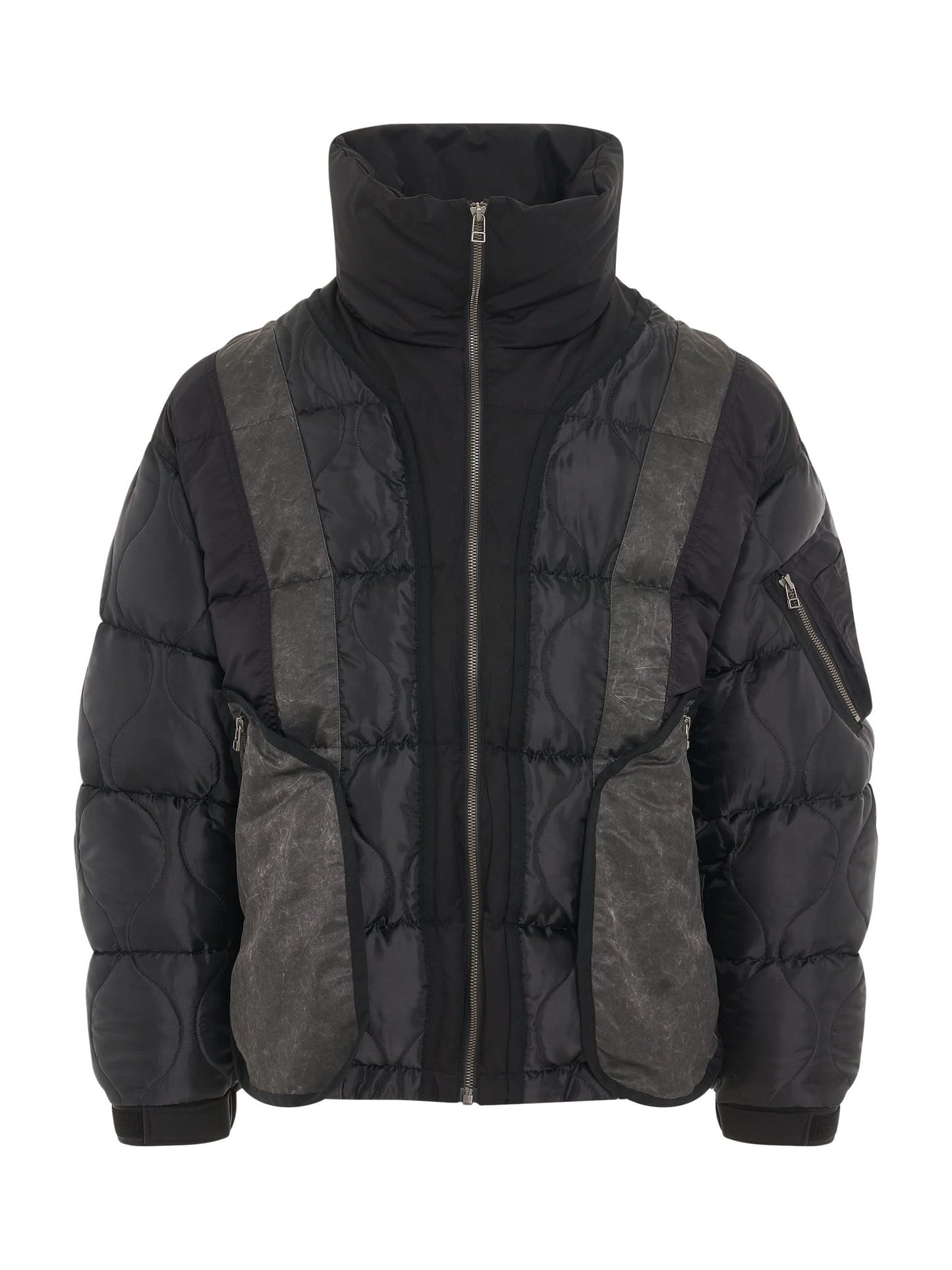 Quilted Down Jacket in Black