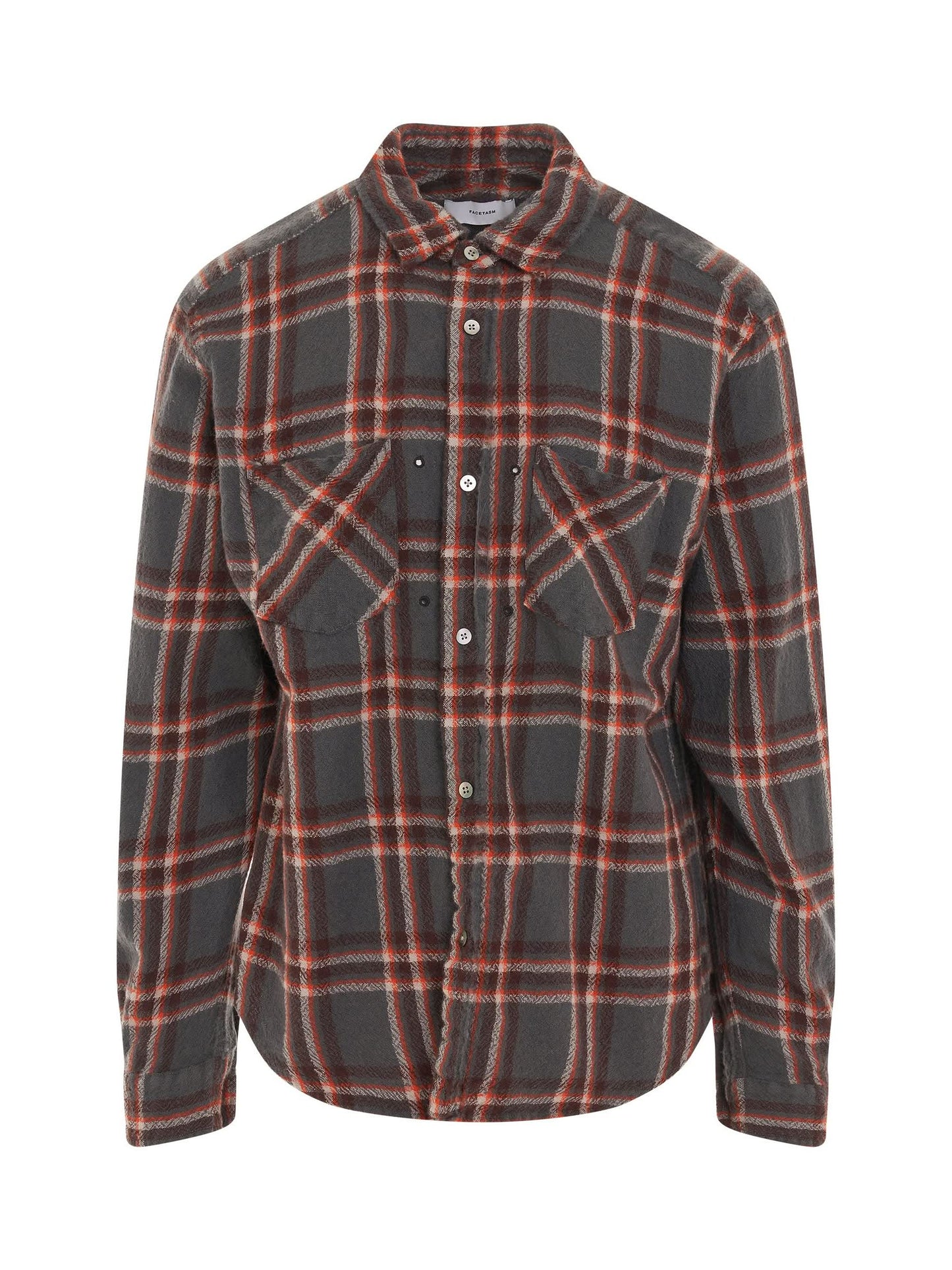 Shrunken Check Shirt in Charcoal