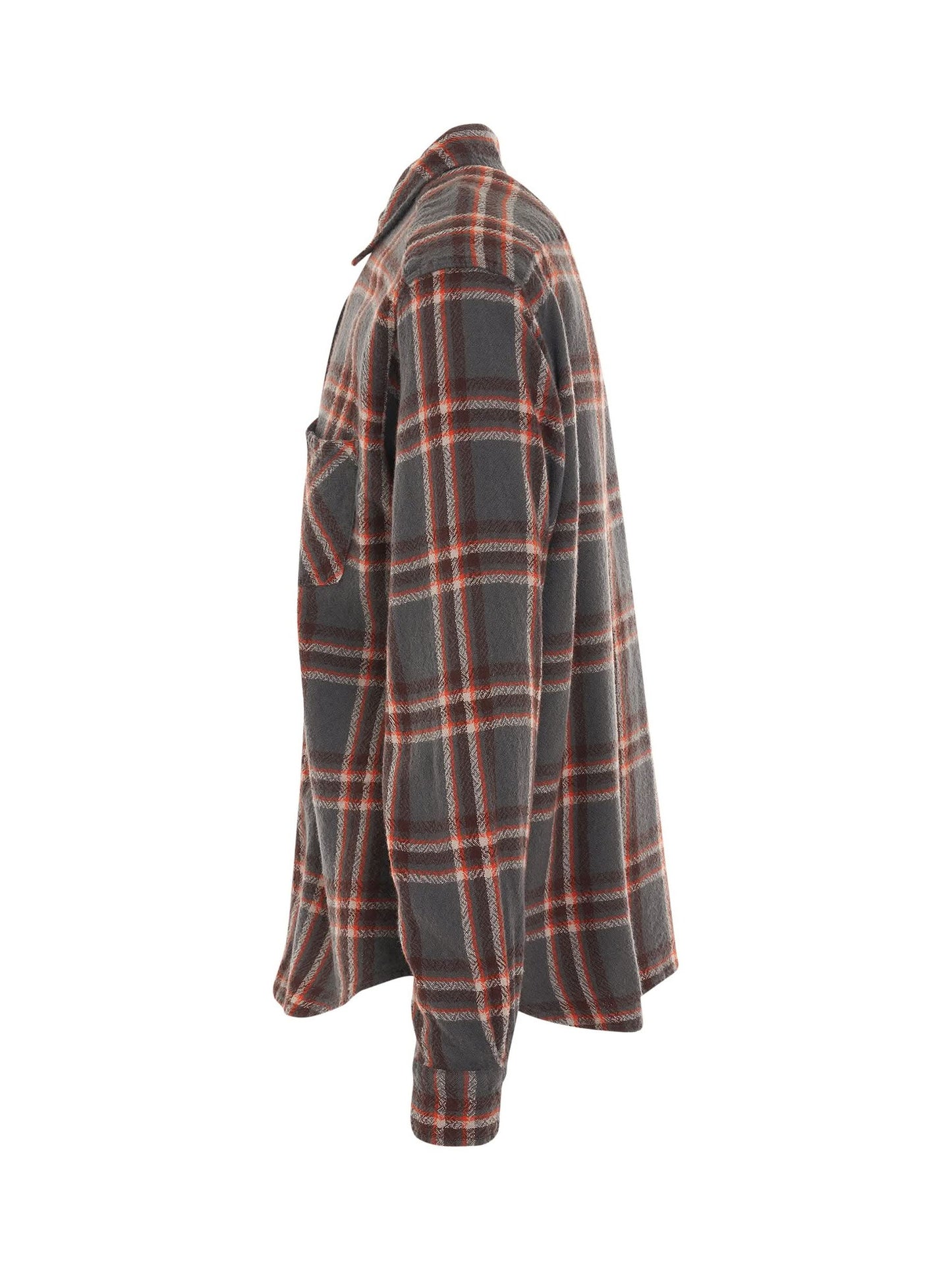 Shrunken Check Shirt in Charcoal