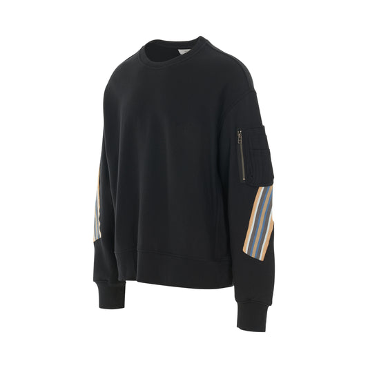 Rib XXL Sweatshirt in Black