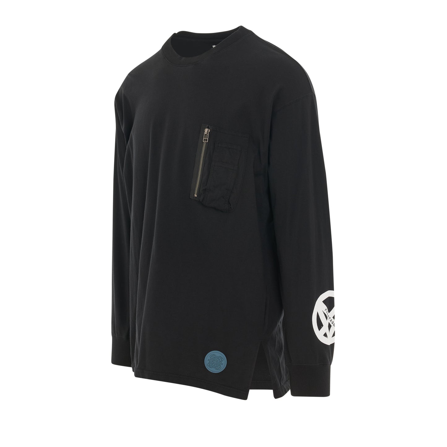 Anarchy Pocket Long Sleeve T-Shirt in Black
