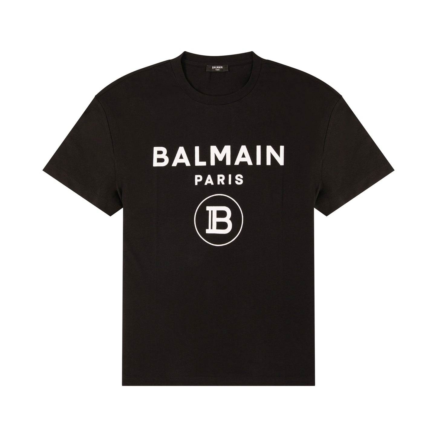Flocked B Logo T-Shirt in Black