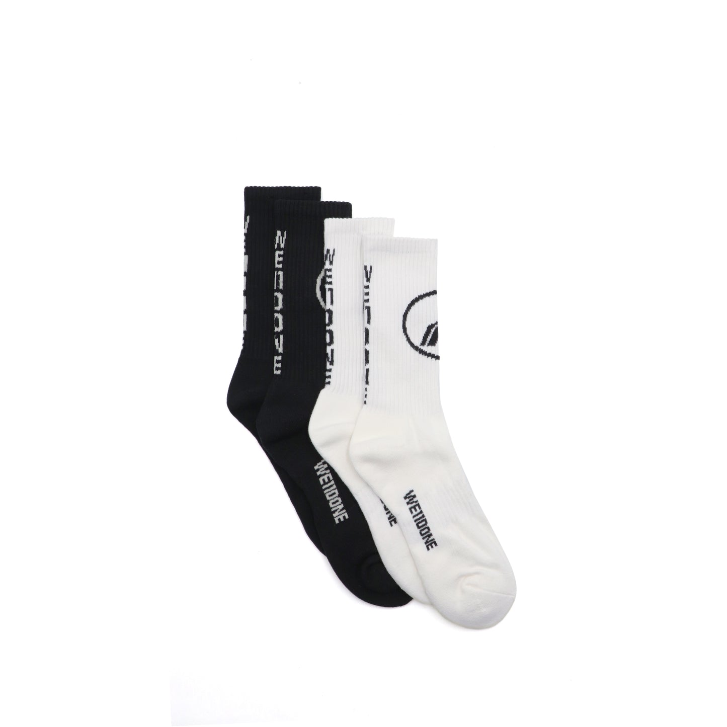 Logo Sport Socks Set in Black/White