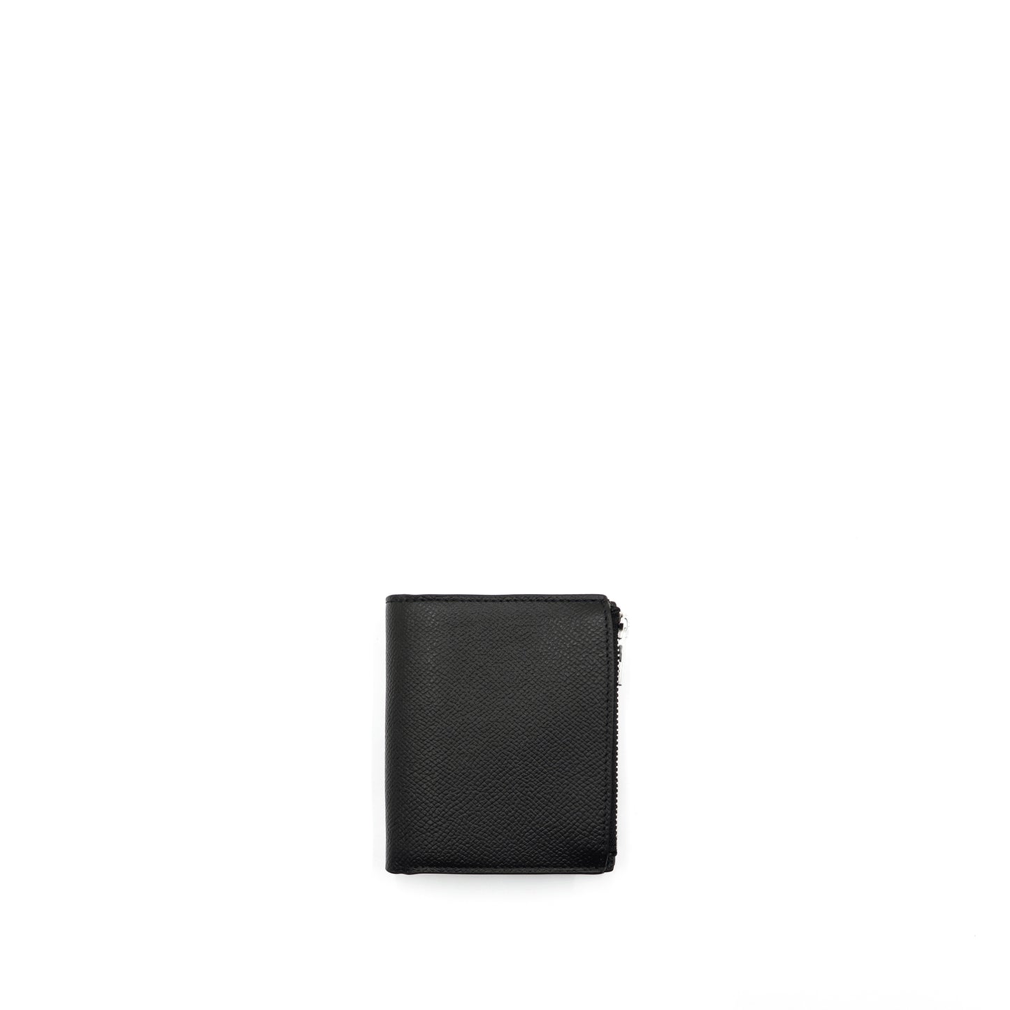 Four Stitch Bi-Fold Zip Wallet Black