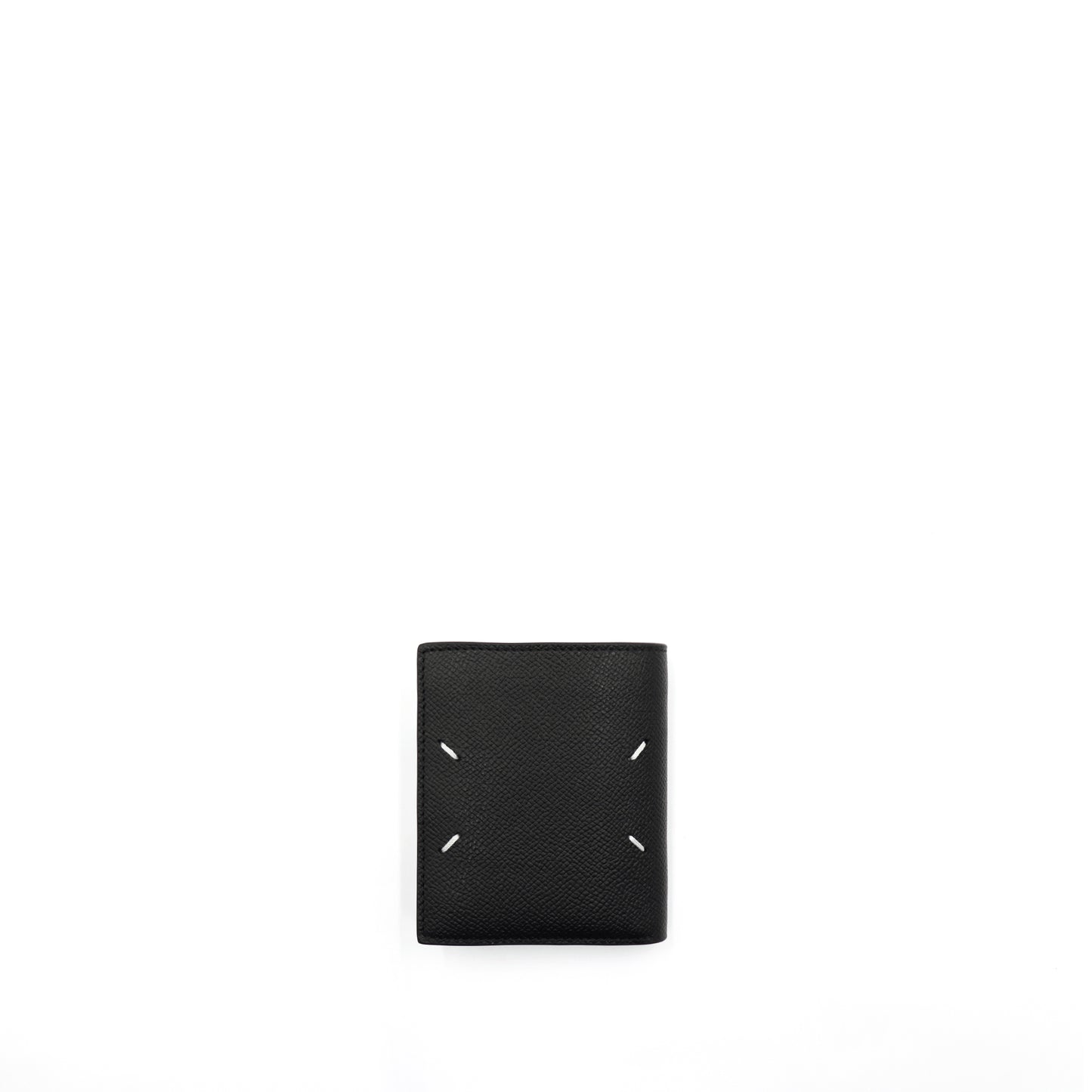 Four Stitch Bi-Fold Zip Wallet Black