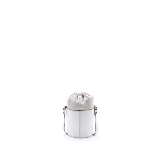 Small 5AC Bucket Bag in White