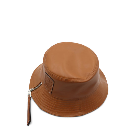 Fisherman Hat in Nappa Calfskin in Tan