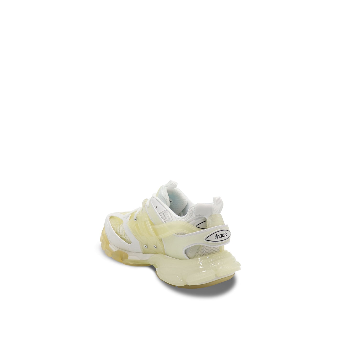 Track Clear Sole Sneaker in White/Trans