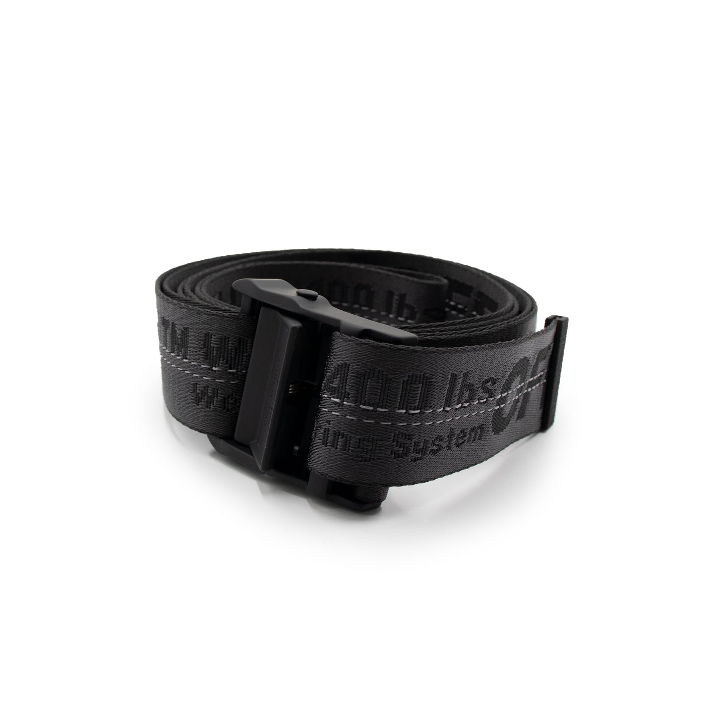 Industrial Logo Belt in Black in Black