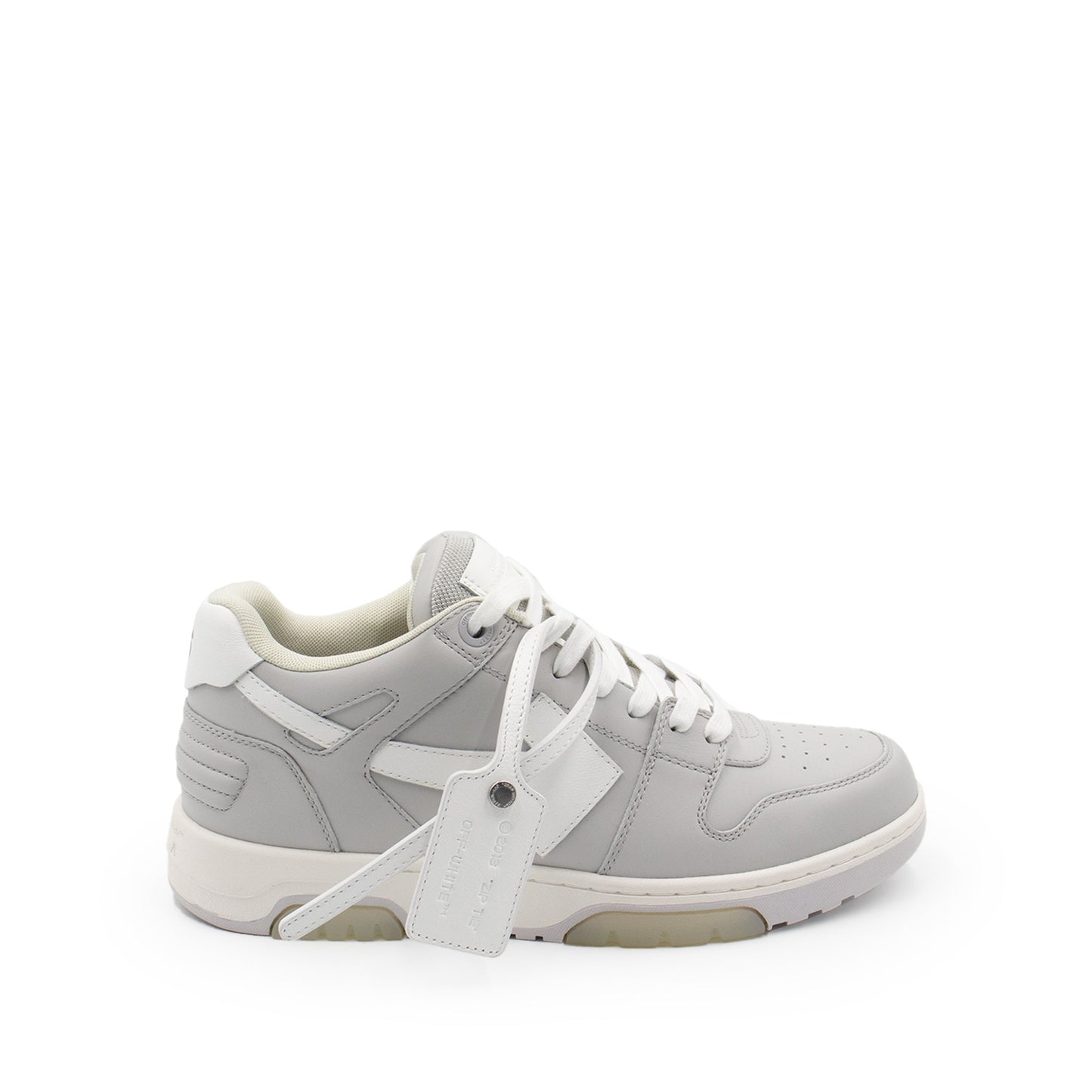 Out Of Office Calf Leather Sneaker in Light Grey