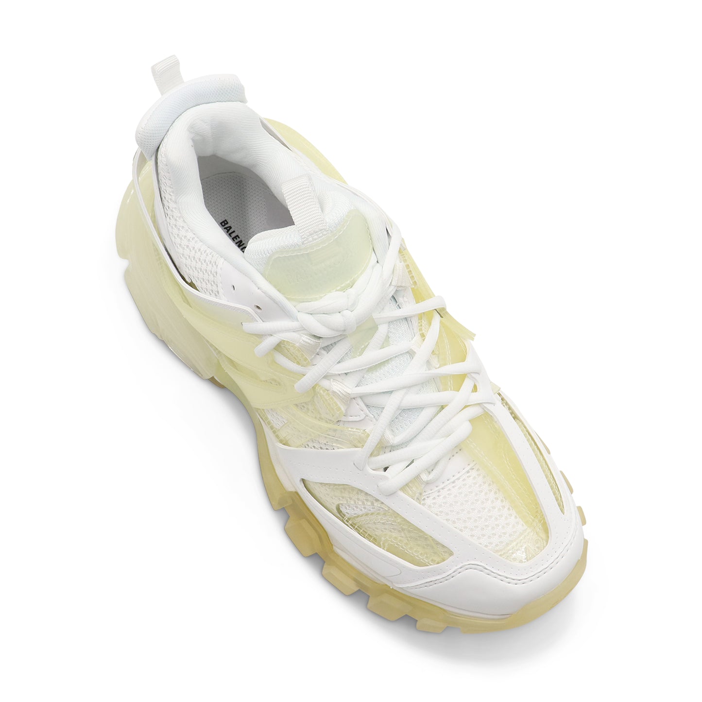 Track Clear Sole Sneaker in White/Trans