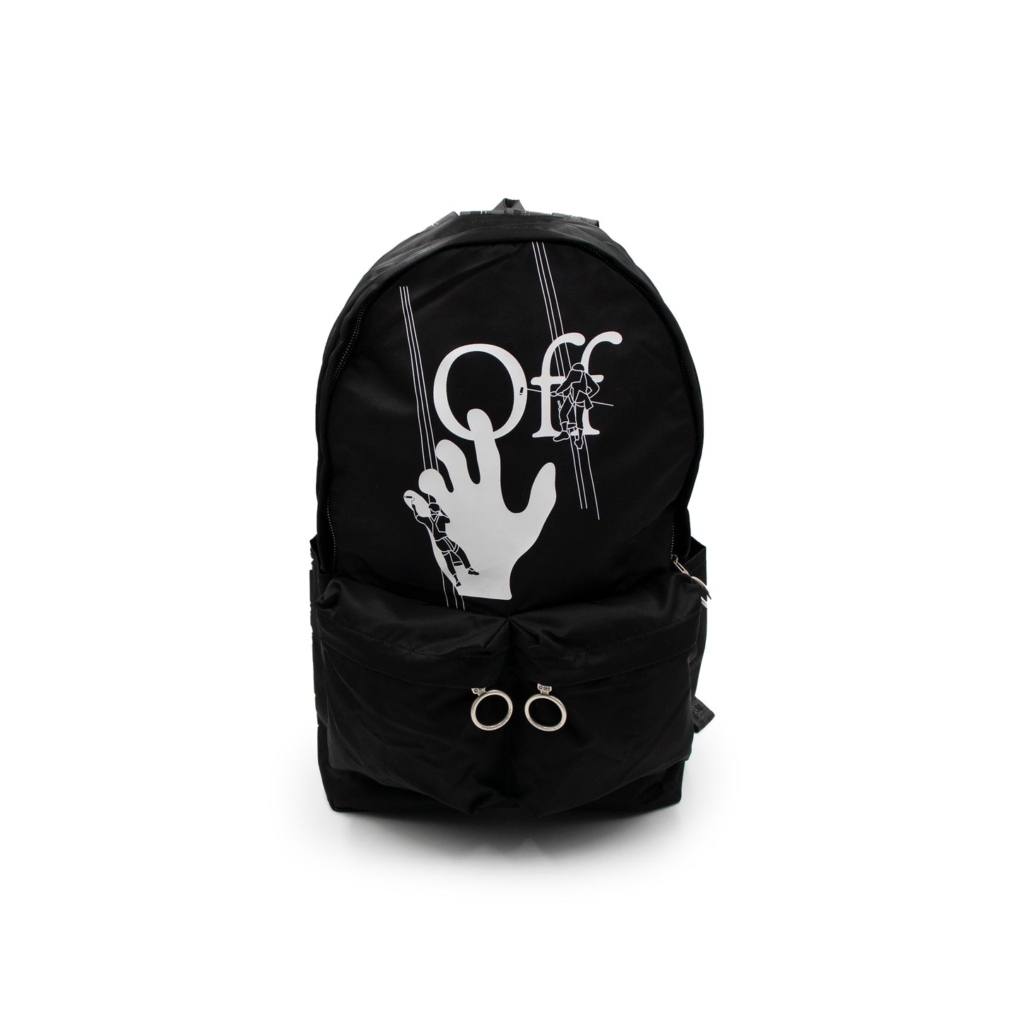 Hand Painting Backpack in Black/White