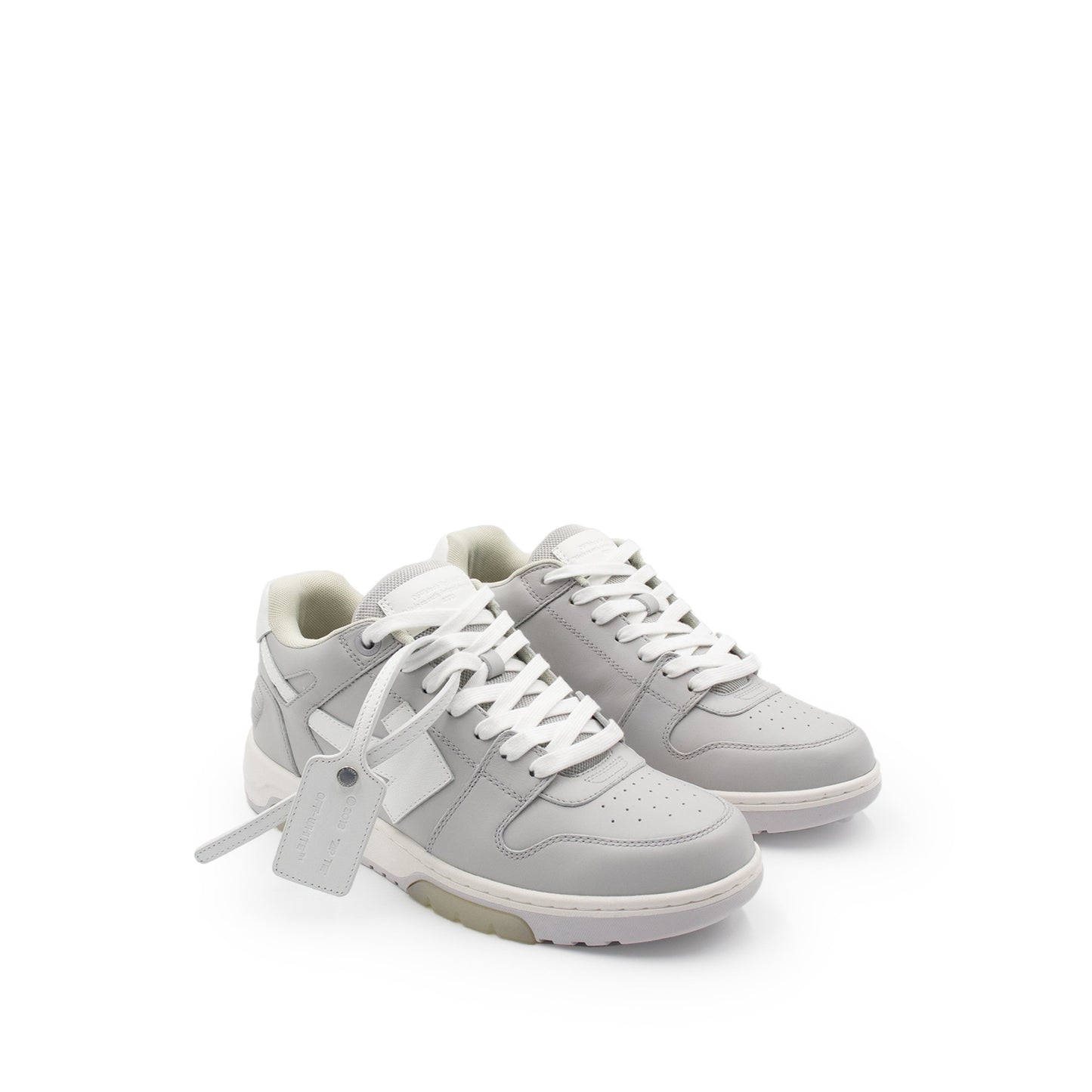 Out Of Office Calf Leather Sneaker in Light Grey