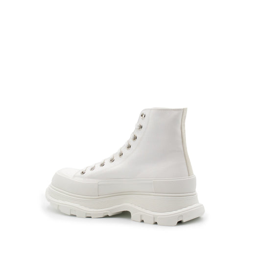 Tread Slick Canvas Lace-Up Boots in White