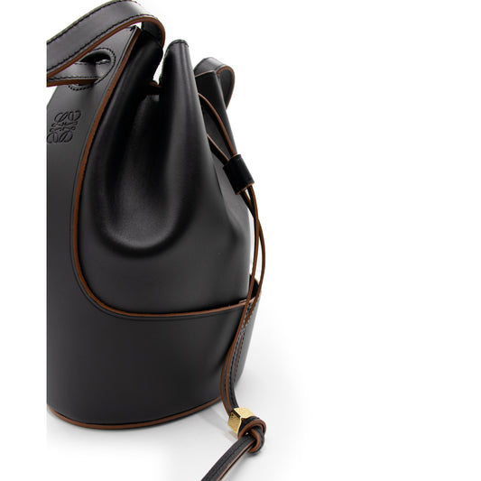 Small Balloon Bag in Nappa Calfskin in Black